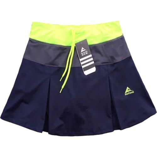 Women Sports Badminton Skirt Tennis Skorts Spring Summer Quick-drying Patchwork Female Training Skirts with Safety Shorts