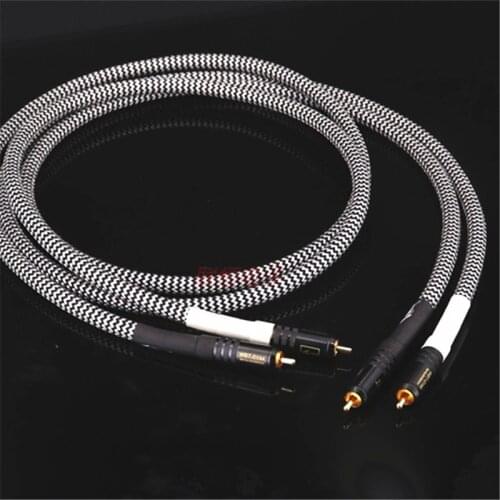 1 pair of 5nocc silver plated hifi audio cable rhodium plated RCA terminal