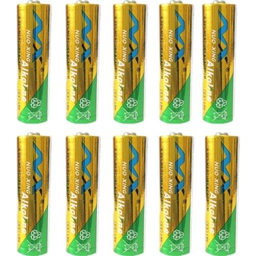 10Pcs NX LR6 AA batteries 2A battery UM3 MN1500 E91 1.5v Aa Alkaline Battery Dry Primary Superior R6P 2A Batteria
