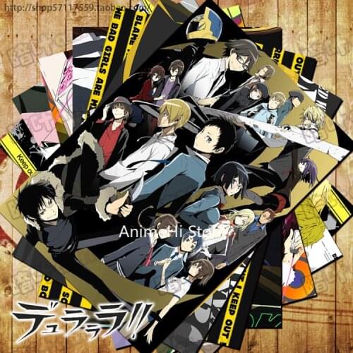 10 Pcs/set Anime DURARARA Posters Celty Sturluson Orihara Izaya Heiwajima Shizuo Wall Pictures for Colletion A3 42x29CM Stickers