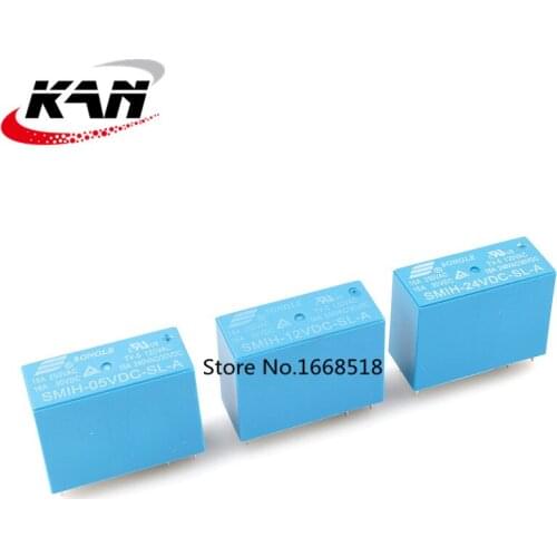 10Pcs SMIH-05VDC-SL-A SMIH-12VDC-SL-A SMIH-24VDC-SL-A 05 12 24 V Relays 16A 250V 6pin A group of normally open New and Original