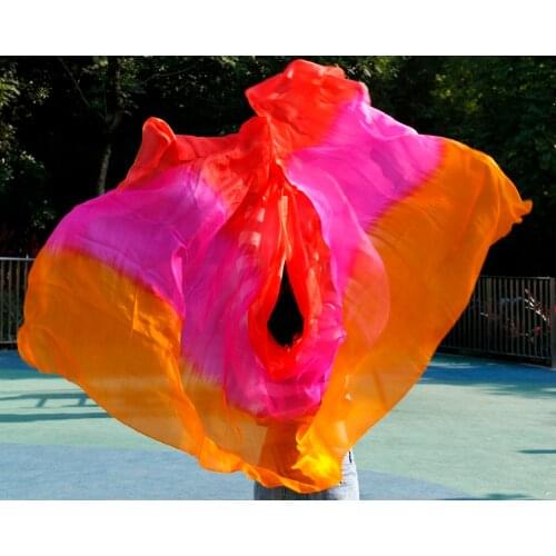 100% silk Belly dance veils shawl scarf Dancing Accessories performance silk veil wholesale Size and color can be customized