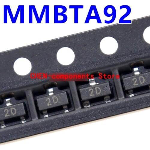 100pcs A92 MMBTA92 2D PNP type SOT-23