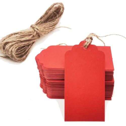 100PCS DIY Blank Vintage Paper Labels Christmas Tags Wedding Party Note Price / Baking / Handmade Tag Gift Wrapping Supplies