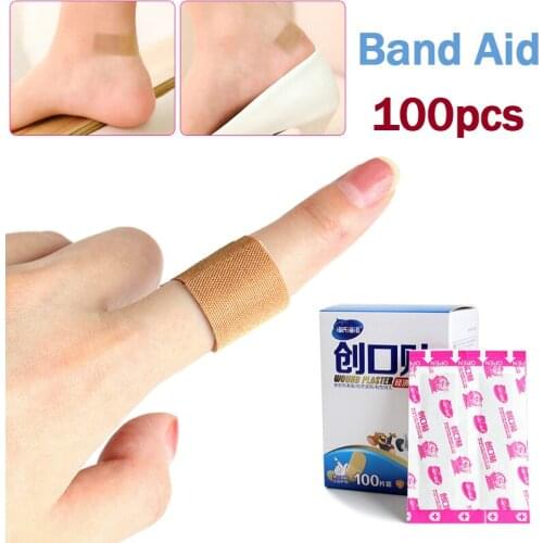 100Pcs Band-Aids Bandages First Aid Anti-wear Foot Breathable Stickers Anti-Bacteria Wound Emergency Kits Hemostatic Protective