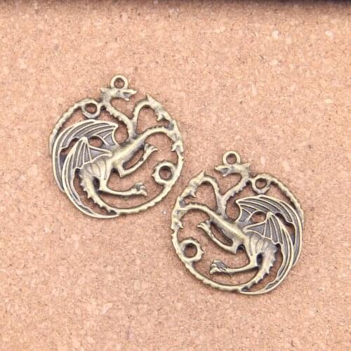 22pcs Charms dragon 36x33mm Antique Pendants,Vintage Bronze Jewelry,DIY for bracelet necklace