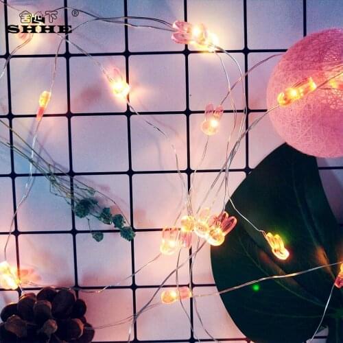 3M Rabbit 30 LEDs Lighting Strings Silver Copper Fairy String Light with AA Battery For Wedding Party Gift Home Decor
