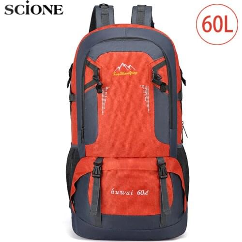 60L Mountaineering Bag Waterproof Travel Storage Bag Outdoor Camping Hiking Backpack Trekking Climbing Outdoor Backpack X468A