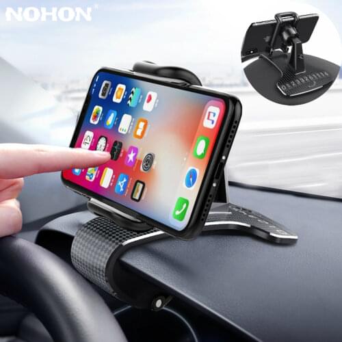 Car Phone Holder in Car HUD Dashboard for iPhone Samsung Xiaomi Phone Stand 360 Rotation Adjustable GPS Clips Cell Phone Holder