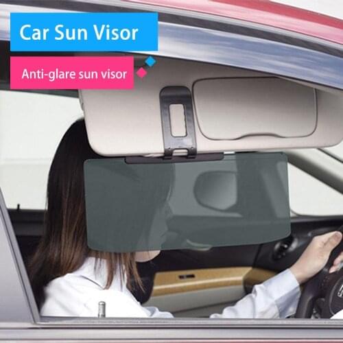 Car Sun Visor Anti-glare Shading Mirror Sunshade Plate Clear Vision Anti-UV Rotatable Adjustable Foldable Sun Visor Blocker