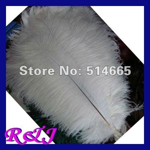 EMS Free shipping Cheap ostrich feather 100pcs 16-18 inches 40-45cm white Ostrich plumage ostrich plume