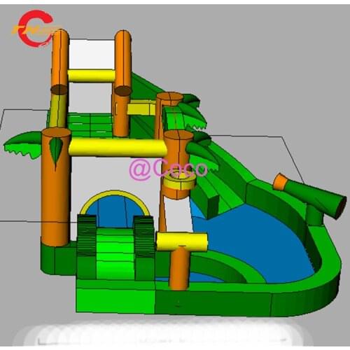 Free air ship to door, Inflatable water slide for kids/good quality inflatable water slide jumping house combos for sale