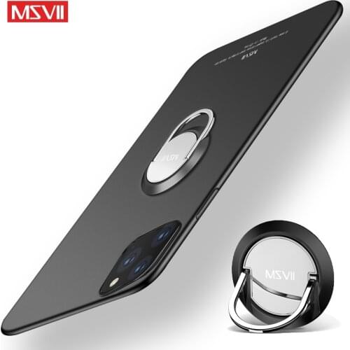 For iPhone 11 Pro Max Case MSVII Matte Coque For Apple iPhone X XR XS Max Case Ring Holder Cover For iPhone 12 Pro Max Mini Case
