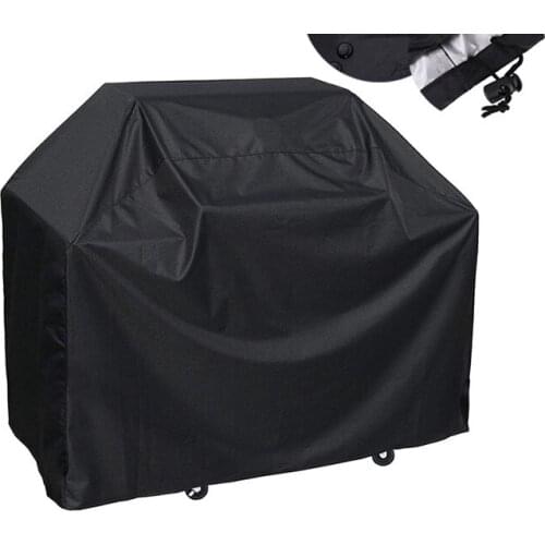 Black Waterproof BBQ Cover Heavy Duty Barbecue Cover Outdoor Grill Anti Dust Bag Barbecue Tools Accessories Cover