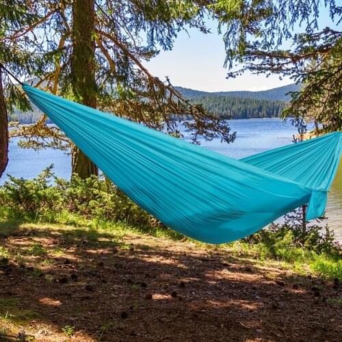 Ultralight 1 Person Hammock Portable Single Outdoor Camping Hamak Hiking Climbing Durable Hamac Can Hold 400kg 245*90cm