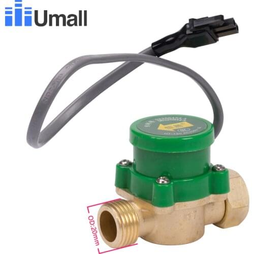 HT120 Male Female Thread G1/2 20MM Water Flow Sensor Switch Pressure Control Protect Waterproof Micro Magnetic Brass Valve Parts
