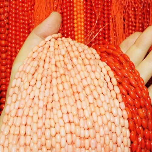 Exquisite natural coral beads Fashion natural coral rice granular beads Used in jewelry making DIY necklace bracelet accessories