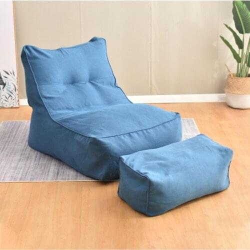 Bean Bag Soft Bedroom All Seasons Lazy Sofa Cover Lounger Seat Protective Living Room Pouf Home Solid Washable Pedal Slipcover