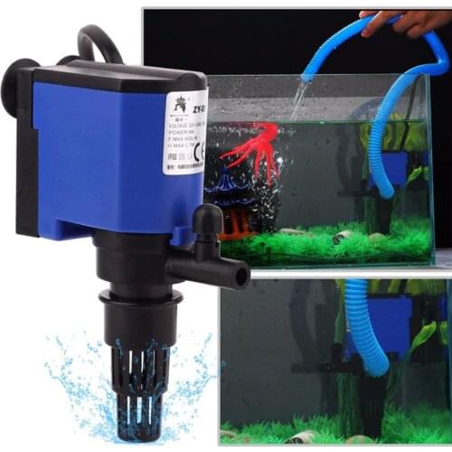 Multi-function Aquarium Filter Pump 3in1 Filter Aquarium + Air Spray + Water Circulate System For Fish Tank Submersible Purifier
