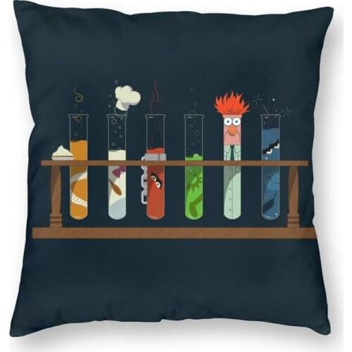 Fashion Muppet Science Square Throw Pillow Cover Decoration 3D Double Side Printed Chemistry Experiment Cushion Cover for Car