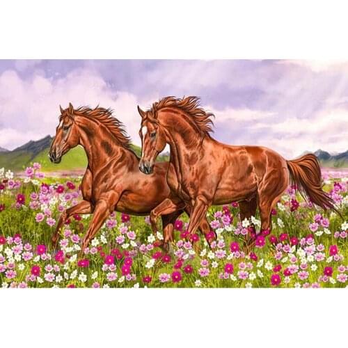 Animal Series Diamond Embroidery 5D Diy Diamond Painting Horses Cross Stitch Diamond Mosaic Needlework Full Rhinestone Decor