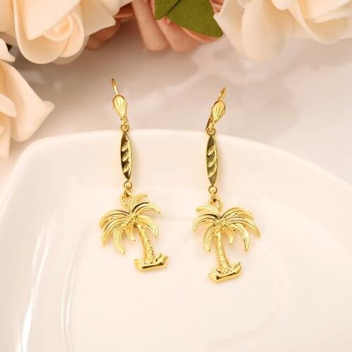 New Beach Vacation metal Earrings Palm Tree Tropical Style Summer Was Thin and Versatile Coconut Tree Earring Female gifts