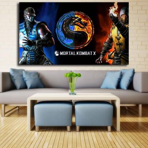 Mortal Kombat Vs Scorpion HD Wallpaper Wall Art Canvas Posters Prints Painting Wall Pictures For Office Living Room Home Decor
