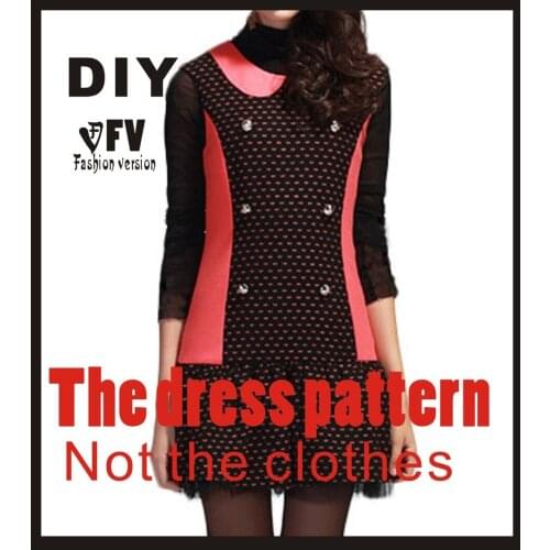 Clothing DIY The dress Dresses Sewing Pattern cutting drawing Womens Dress Sewing Template BLQ-46