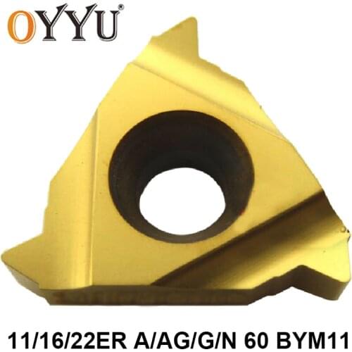 OYYU 11ER 16ER 22ER A60 AG60 G60 N60 BYM11 11 16 22 ER A AG G N 60 Threading Lathe Cutter for Steel Turning Tool Carbide Inserts