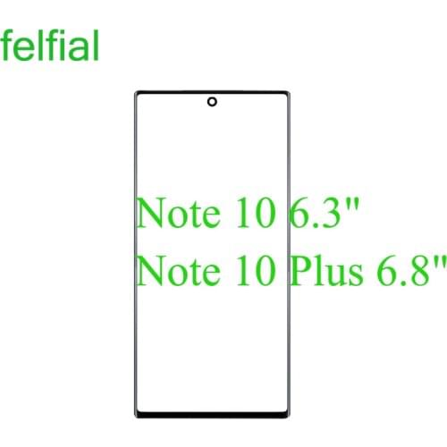 For Samsung Galaxy Note 10 N970 Front Glass Touch Screen Note 10+ Plus N975 LCD Glass Panel Replacement