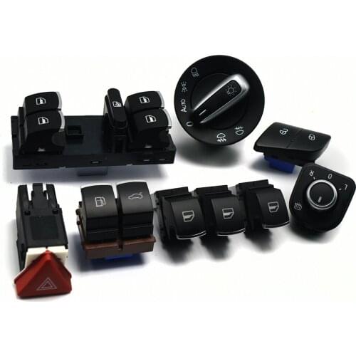 Window Headlight Mirror Tailgate & Fuel Door Control Hazard Warning Switch For VW Passat B6 3C0962125B 5ND959565B 5ND941431B