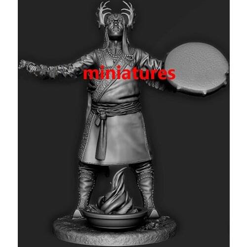 1/32 ancient warrior stand with base Resin figure Model kits Miniature gk Unassembly Unpainted