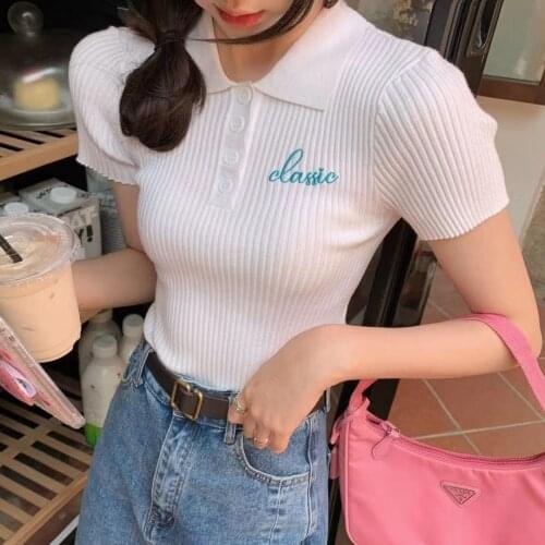 Sandy lamb cheese sticks letters embroidered polo bring soft filter ~ waist second smaller waist fine
