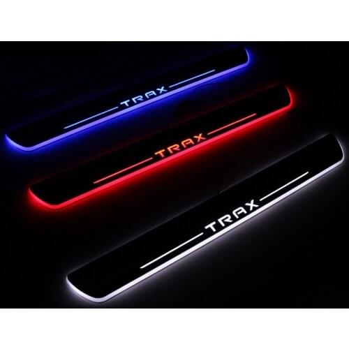 Welcome Pedal Lights For Chevrolet Trax 2013 - 2016 2017 2018 Pedal car Door Sill Pathway lamps led thresholds scuff plates auto