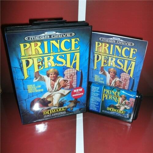 Prince Persia EU Cover with box and manual For Sega Megadrive Genesis Video Game Console 16 bit card