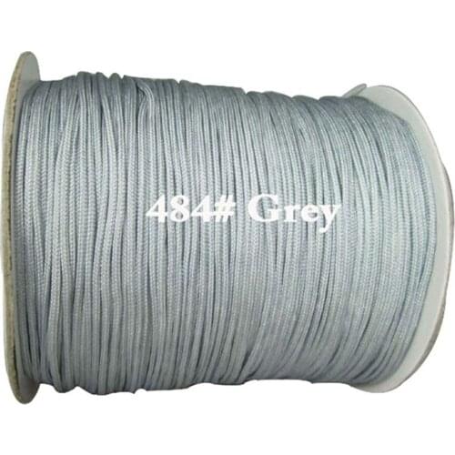 Grey Nylon Cord+1mm Rattail Braided Cords Thread+350m/Roll+Jewelry Accessories Chinese Knot Macrame Bracelet Beading String
