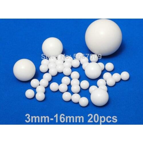 20pcs/lot Laboratory Diameter 3mm to 16mm Pure PTFE ball white F4 stirring bead for school experiment