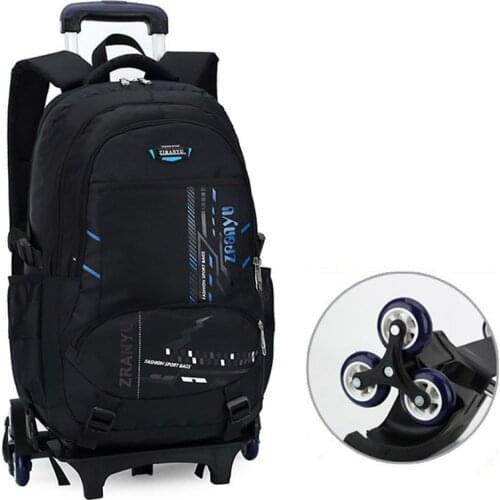 Trolley School Bag For Girls and Boys Portable Detachable Backpacks For Children Alloy Rod Bags School Satchel Travel Luggage