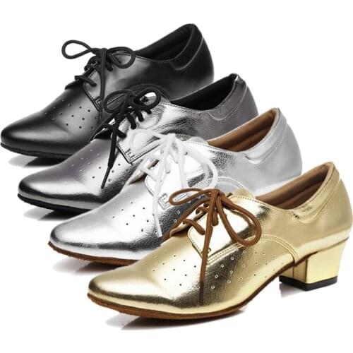Sports Dance Shoes For Adults Women Jazz Aerobics Shoes Modern Dance Shoes Teacher Soft Sole Shoe Import PU Dance Sneskers A122