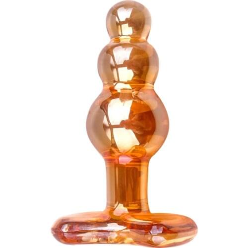 Glass Anal Plug Beads 3ball Dildo Crystal Butt Plug Erotic Backyard Cock Anus Stopper Vagina Masturbation Sex Toys for Woman