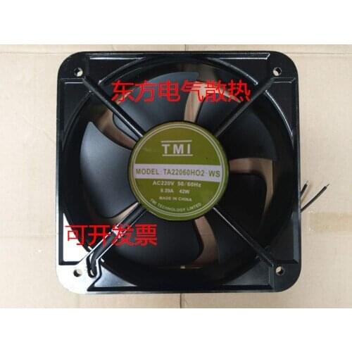 TMI TA22060HO2-WS Server Cooling Fan AC 220V 0.29A 220x220x60mm 2-Wire