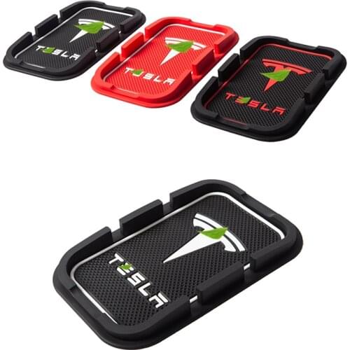 Smart Car Phone Mat Holder Anti-skid Silicone For Tesla Model 3/Y/X/S Three Wireless Accessories Cell Tesla Model3 2021 For Car