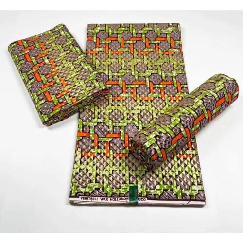 Veritble Wax Original African Ankara Printed Gold Brocade Cotton Fabric By The Yard 100%Soft Dress Material For Sewing GW 1800