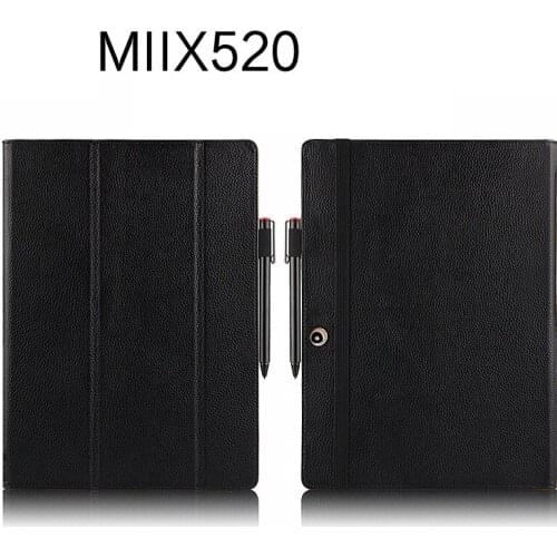 High Quality Luxury Genuine Real Leather Skins Flip Stand Sleeve Cover Funda Case For Lenovo Miix520 Miix 520 12.2 inch Tablet