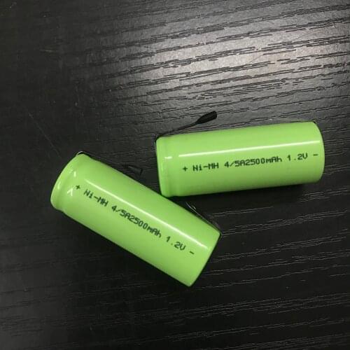 1.2V Rechargeable 4/5A battery 2500mah 17430 4/5 A ni-mh nimh cell with welding tabs for Braun Oral-B electric toothbrush