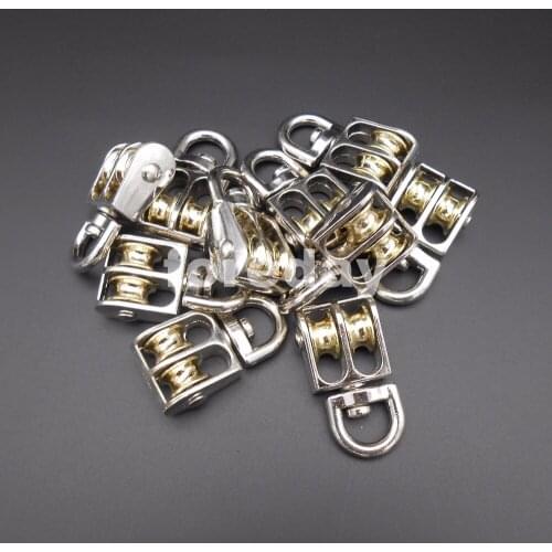 10PCS X High Quantity Zinc alloy Swivel Pulley Rigging Lifting Wheel Fixed 43MM Double Way 100KG 4.3CM 10PCS/LOT 100kg *FD567X10