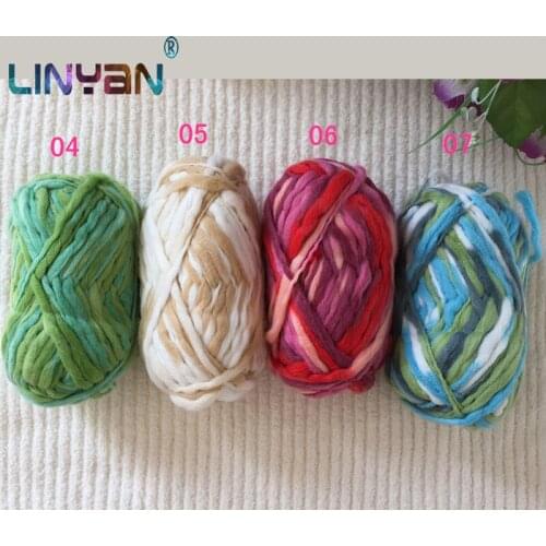 100% Acrylic 50g *4 pieces Hand knitting yarn FASHION Flash of white Big-belly Yarns Thick Knitting wool scarf coat threads ZL4