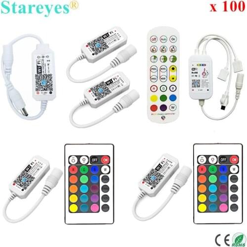 100 Pcs Magic Home WiFi Wireless Remote Controller Dimmer 12V 24V Single color RGB RGBW Remote Alex Tuya Control For LED Strip