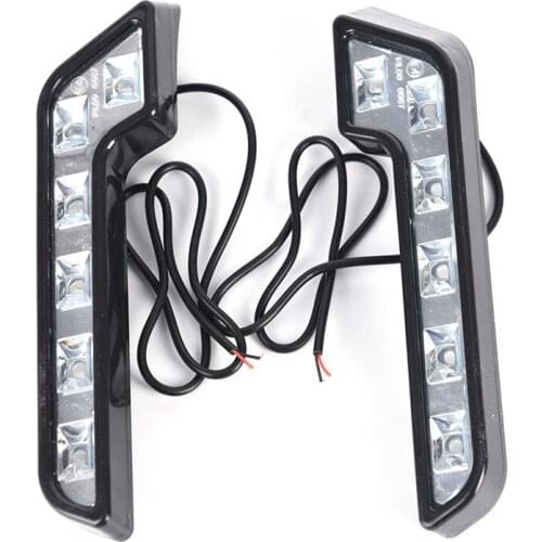 2 X Bright 6LED Super White Car Driving Lamp Fog 12V DRL Daytime Running Light Fashion