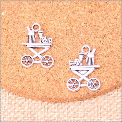 25pcs Steam engine train Charms Pendants for Jewelry Making Vintage Antique Silver Plated DIY handmade 22*15 mm